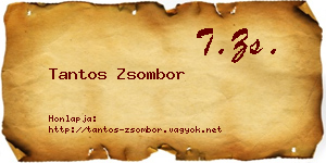 Tantos Zsombor névjegykártya